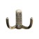 Furniture tundra hook TKD011, two -rod, ancient bronze, 4 pcs TMP