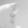 Earrings with pearls "abstraction" reverence mini, silver color