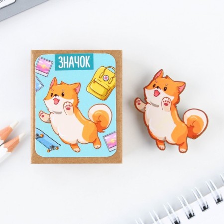 Wooden icon "Pesik", 3.4 x 3.5 cm-1