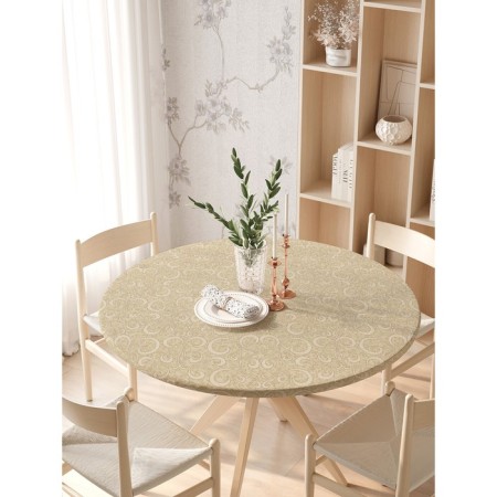The tablecloth “Classic ornament”, round, oxford, elastic band, size 140x140 cm, diameter 105-120 cm-2