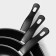 Set of the jacqueline pan, 3 subjects: 20/25/30 × 4 cm, anti -stick coating, black color