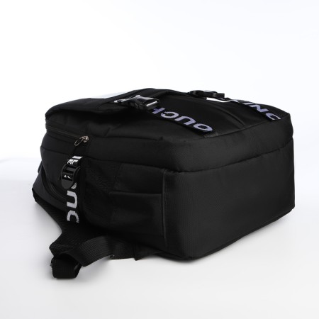 School backpack on lightning, 5 pockets, black color-4