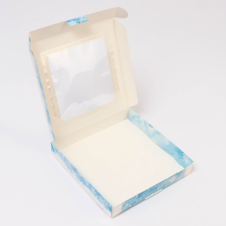 Gift box team with a window "Metel", 19 x 19 x 3 cm-4