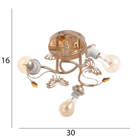 Velma chandelier BP 3x40W E27 Gold Model: 26005496-9