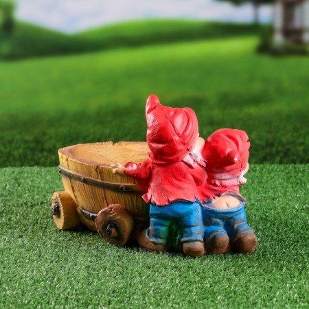 Garden figure "Two dwarves with a body" 32x17.5x19.5cm-7