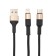 Hoco X26 cable, microUSB/Lightning/Type-C-USB, 2 A, 1 m, nylon braid, black and golden