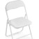 Fold 1 Metal Carcass chair, metal/eco -leather, white/white 43x40x77 cm