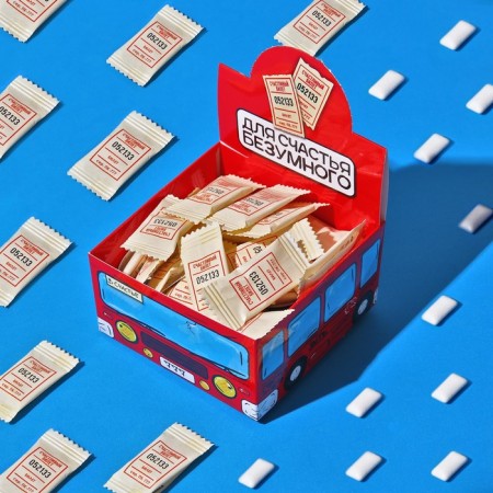 Chewing gum "for the madness of the crazy", taste: mint, 1.36 g. X 50 pcs.
