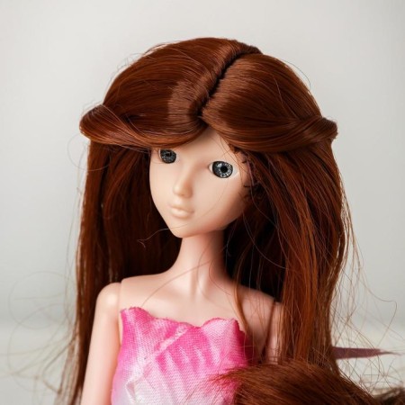 Hair for dolls "wavy with a tail" Size is small, color 30Y-1
