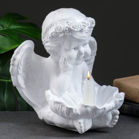Figure - Climb "Angel with a jug" 23x23x27cm white-2