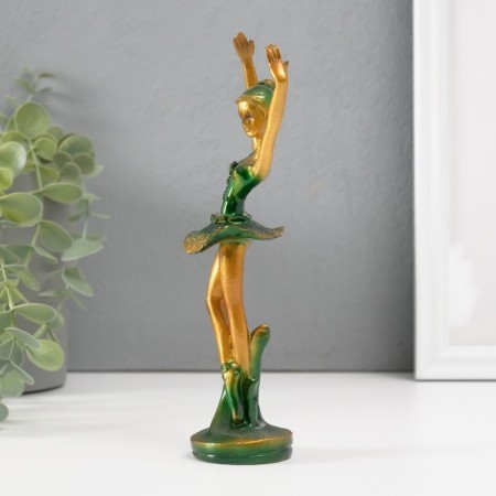 Polystone souvenir "Ballerina in a green pack" 18.5x5x4.5 cm-1