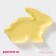 Ceramic Serving Dolyana "Cuties. Bunny ", 17.8 × 12.8 × 1.5 cm, yellow color