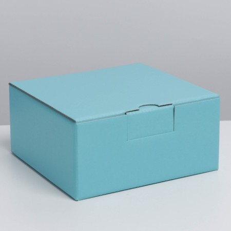 Gift folding box, packaging, Tiffany, 15 x 15 x 7 cm-3
