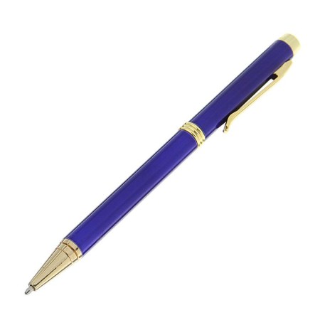 Gift handle, ball, in a plastic case, rotary, "expert", blue with golden inserts-2