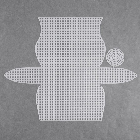 Canvas-base for embroidery bags, plastic, 23 × 29 cm, 1.5 × 1.5 mm, white color-1