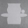 Canvas-base for embroidery bags, plastic, 23 × 29 cm, 1.5 × 1.5 mm, white color