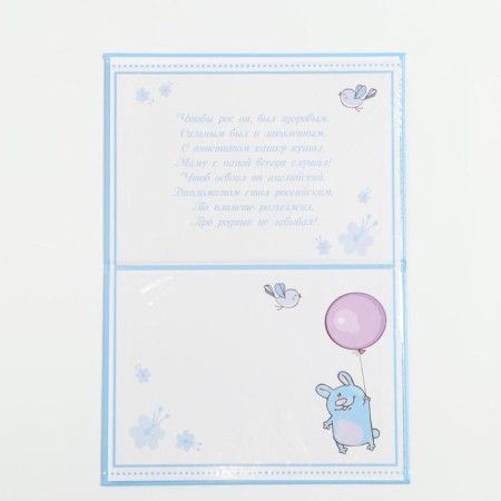 Folder for the birth certificate "Collage", for a boy, a5-1