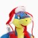 Soft toy "Snake", in a hat ear, 15 cm, blue color