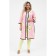 Cardigan female, size 52, white, pink color