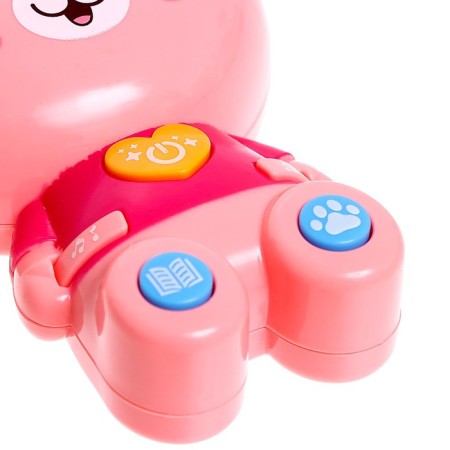 Musical toy "Favorite animals: Mishutka", sound, light, pink color-2