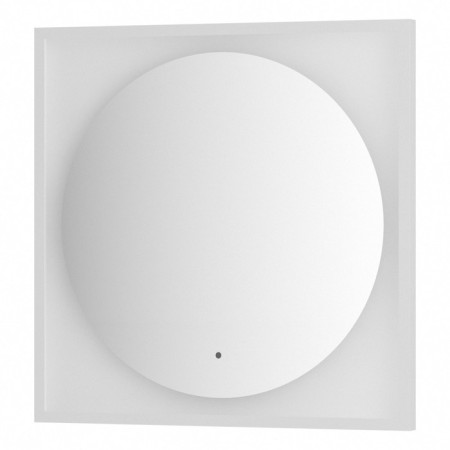 Mirror in a baguette frame with LED lighting 15 W, 70x70 cm, IR - switch, neutral white light,