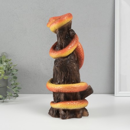 New Year's piggy bank "Snake on the stump" 33 x 14 x 15 cm.-1