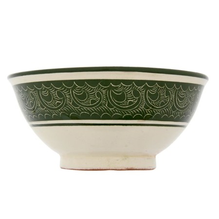 Rishtan ceramics "patterns" 15.5 cm, small, green-3