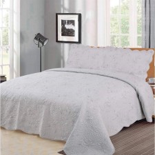A set with a “Daisy” bedspread, size 230x250 cm, 50x70 cm - 2 pcs, color gray