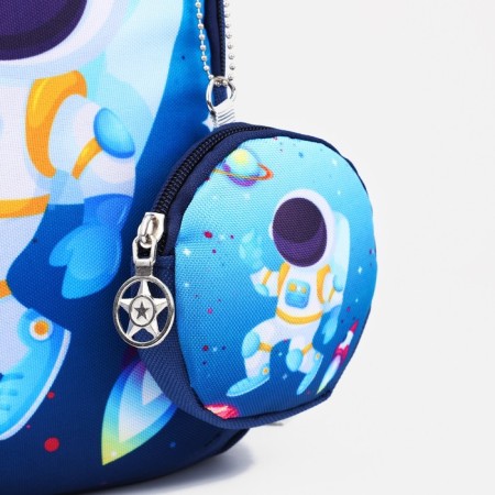 Baby backpack with wallet, lightning department, blue color-3