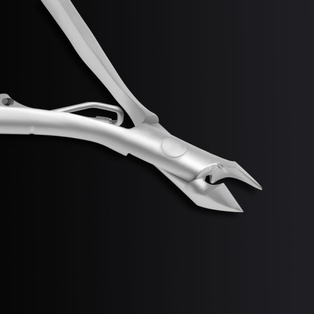 Manicure nippers for the cuticle Premium Satin, ergonomic, 9.3 cm, blade length - 7 mm, silver color-8