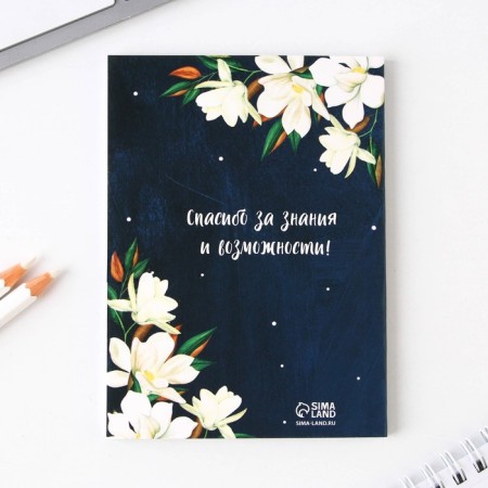 Set of "Dear Teacher": A6 Diary, 64 sheets, block with a sticky layer and handle-6