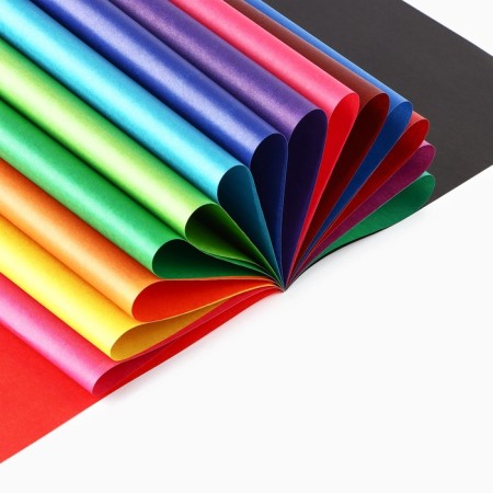 Set: Color cardboard 10 sheets 220 g/m² one -sided and colored paper, 16 bilateral A4 sheets-3