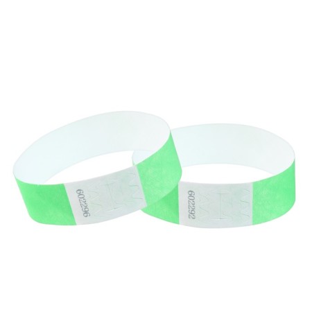 Paper control bracelet "Green neon" Tyvek
