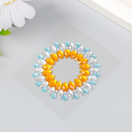 Stick plastic rhinestones "Decoration. Crown" mix 6x5 cm-4