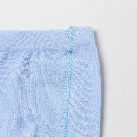 Baby tights with a terry followed, the color is blue, height 110-116-1