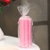 Candle-cylinder "four-leafer", 4.5x10.5 cm, raspberry, 6 hours