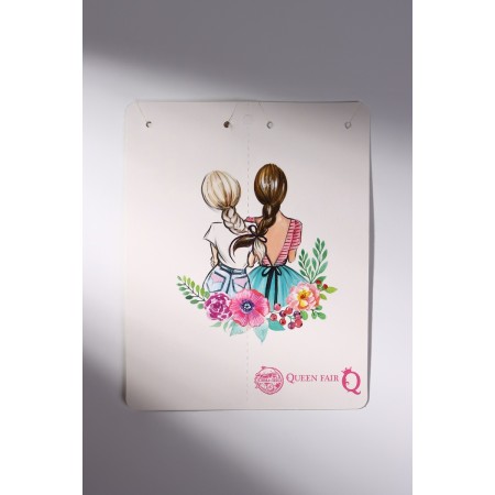 Kulons "Demetrons" Bright hearts, the color is pink-violet in silver, 45 cm-4