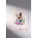 Kulons "Demetrons" Bright hearts, the color is pink-violet in silver, 45 cm