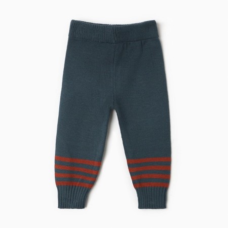 Knitted children's kit (jumper, trousers), emerald color, height 86-6