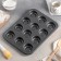 Baking uniform “Puding”, 35 × 27 × 3 cm, 12 cells, anti -stick coating, black color