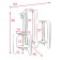 Standing Column for Flower Flower Flora 49x54x40 cm, gray-pink