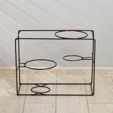 Flowers stand, floor, 2 pots, d = 16 cm, bronze