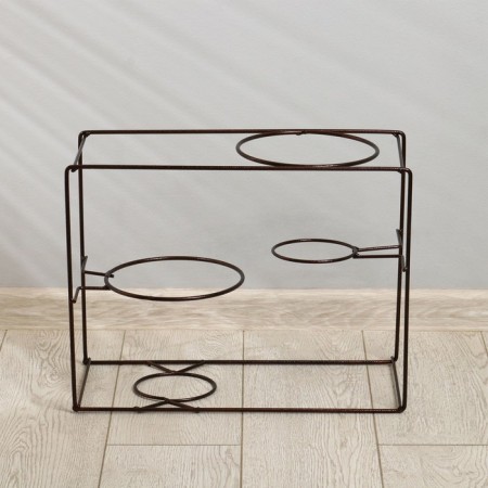 Flowers stand, floor, 2 pots, d = 16 cm, bronze