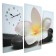 Carty clock is wall-mounted, modular "flower on stones", silent, 60 x 80 cm, triptych