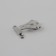 Pitting hooks for trousers, 2 × 1.5 cm, 2 pcs, silver color