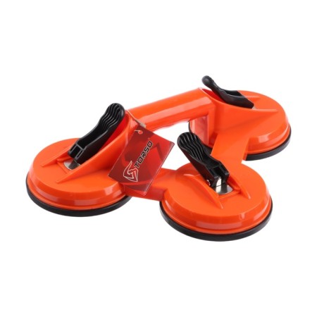 Vacuum suction cupid for gluing glasses in the car, d 12 cm, orange-5