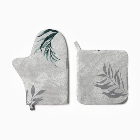 Set of kitchen. Dolyana Tropics: mittens 20x27 cm, take 19x19 cm, 100% HL, 164 g/m2-2