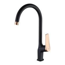 LEMARK Bronx LM3705BLR kitchen mixer, single -legged, excess length 204 mm, black/gold 90765