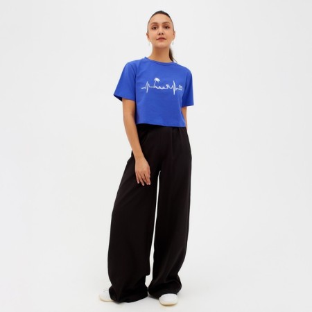 T -shirt shortened female minku color electro, size 48-2