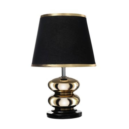 Traffic lamp with lampshade Risalux "dew", 1 × 40 W, E27, black/gold, 20 × 20 × 32 cm-7